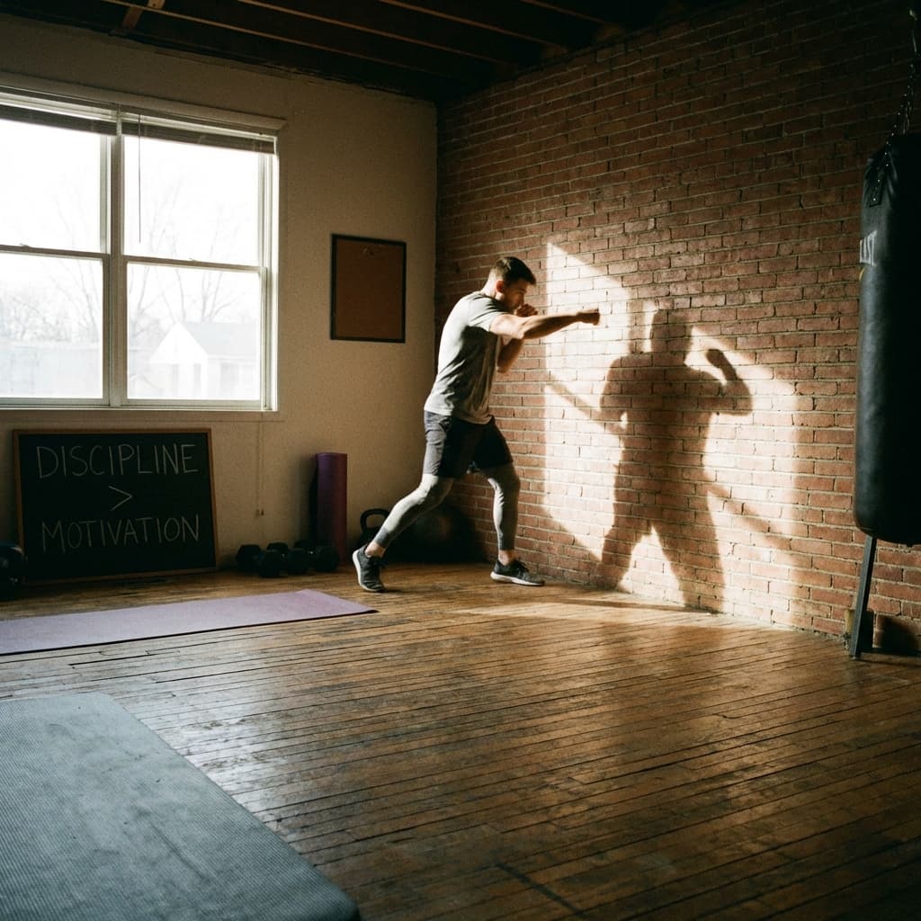 独学でキックボクシング最短上達ロードマップ|自宅練習メニューとAI活用法