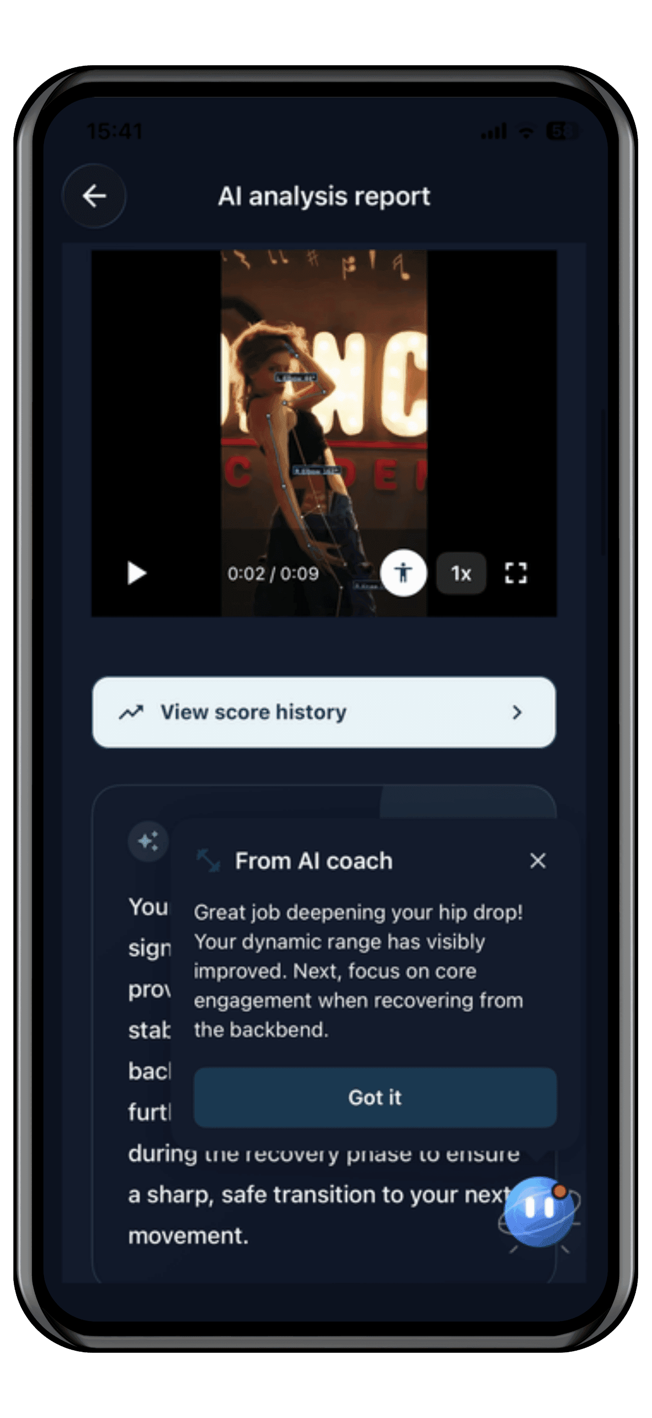 DanceAIコーチ - 動画分析でフォーム改善・練習メニュー自動生成アプリのスクリーンショット