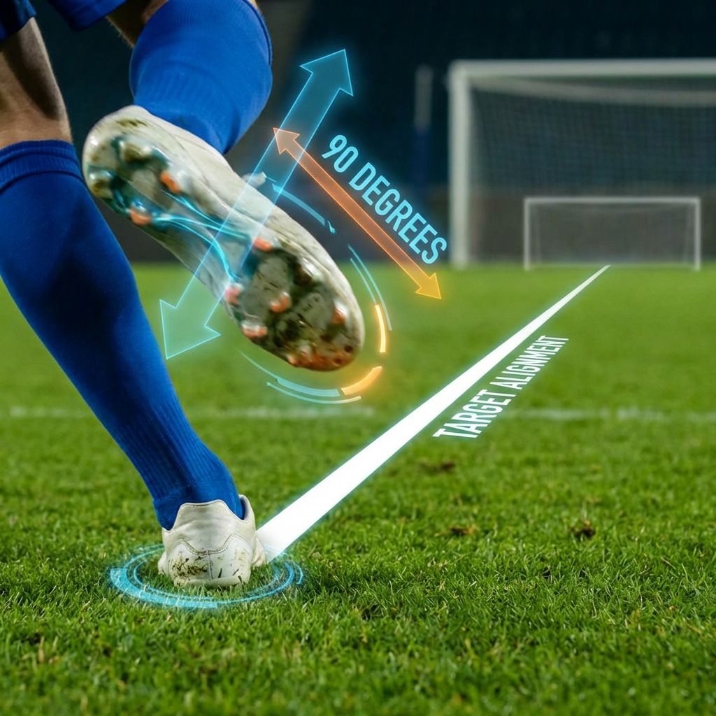 サッカーのパスがずれる原因は軸足!インサイドキックのコツ