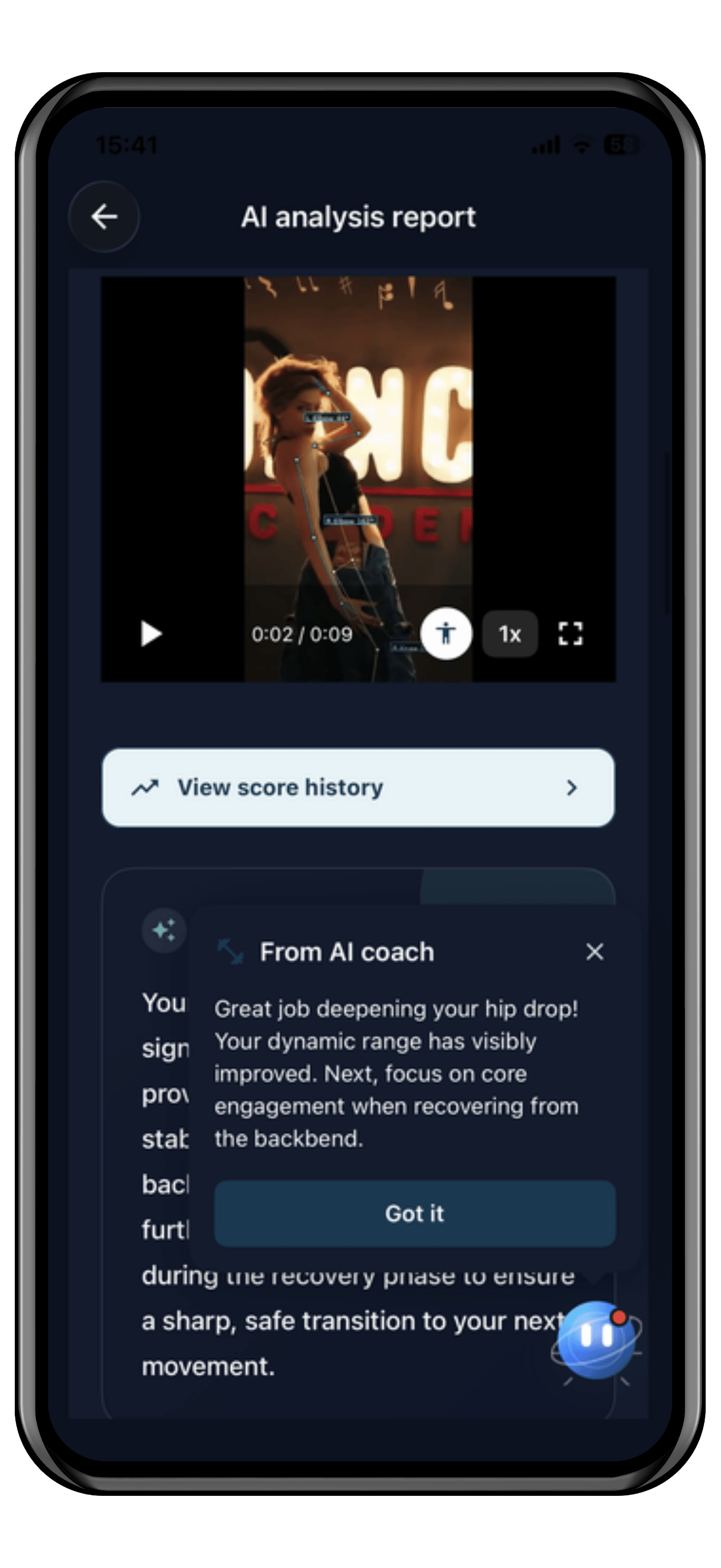 DanceAIコーチ - 動画分析でフォーム改善・練習メニュー自動生成アプリのスクリーンショット